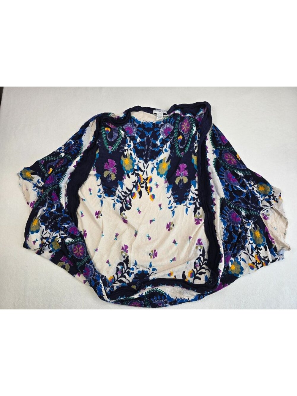 Rachel Zoe One Size Floral Kimono Topper Open Front Cover Up